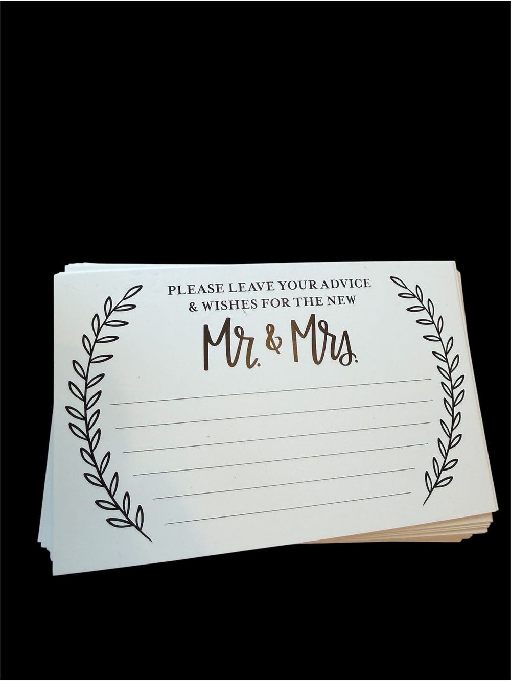 Mr. & Mrs. Wedding Advice Cards - 85 Count